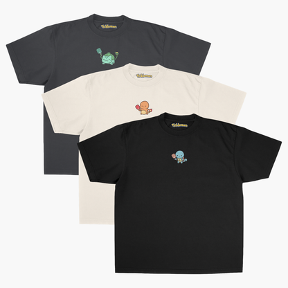 Kanto Starters 3-Pack Heavyweight Tees (PRE-ORDER)